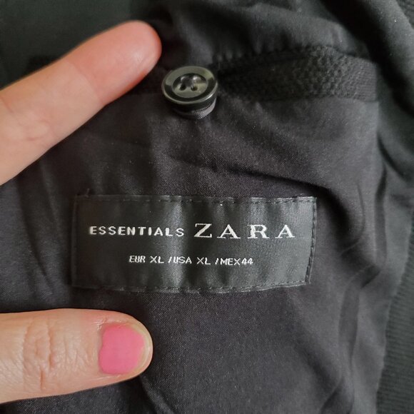 ZARA ESSENTIALS Daily Outfit Oversized Fit Blazer Double Button Black Women's XL - Picture 11 of 16